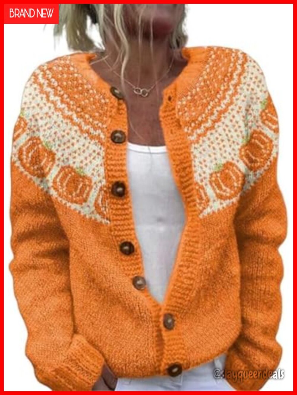 Women's Fall Winter Animal Floral Knit Button Cardigan Sweater